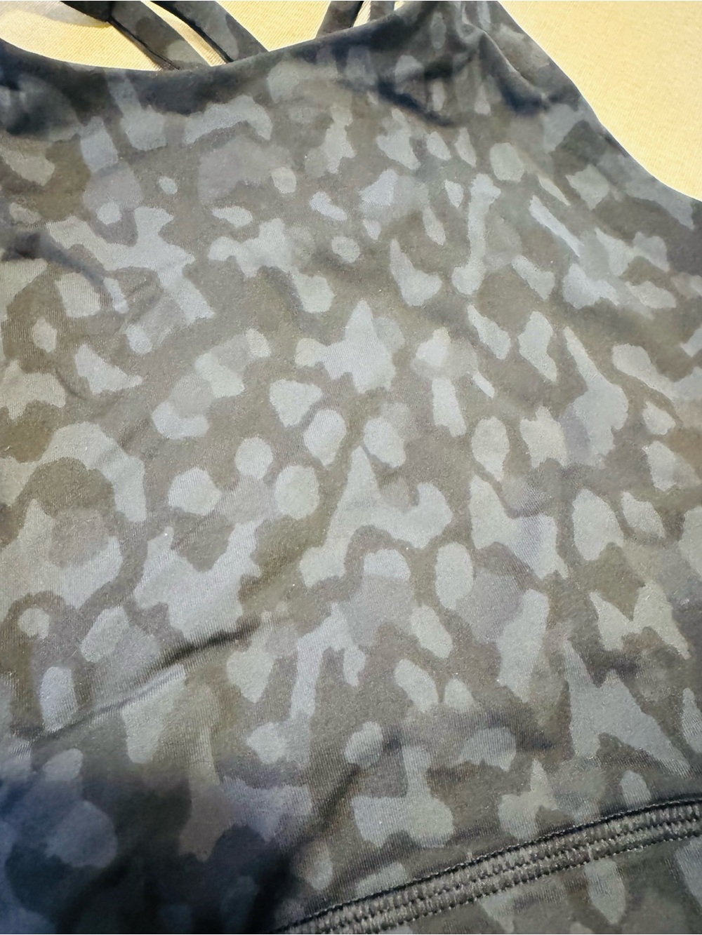 lululemon athletica Women's Black and Gray Camo Sports Bra